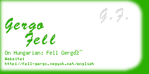 gergo fell business card